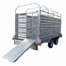 10 x 5 pieds ferme Trialer utilisé bétail Bétail transportant remorque avec double essieu